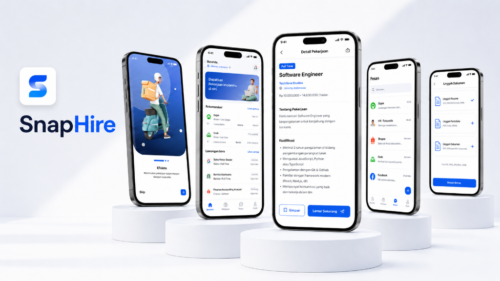 SnapHire - Job Search App Design